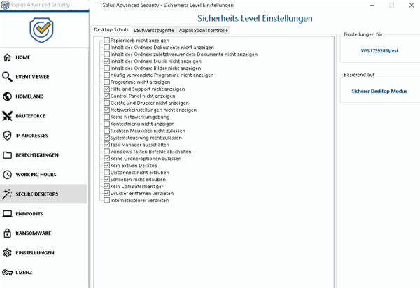 tsplus advanced security framework